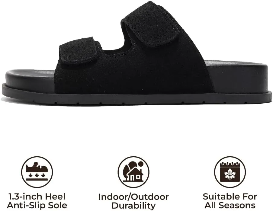Project Cloud Platform Summer Sandals for Women 2025 - Comfortable and Adjustable Straps Summer Slides with Memory Foam Insole - Non-Slip Casual Womens Sandals