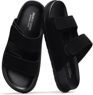 Project Cloud Platform Summer Sandals for Women 2025 - Comfortable and Adjustable Straps Summer Slides with Memory Foam Insole - Non-Slip Casual Womens Sandals