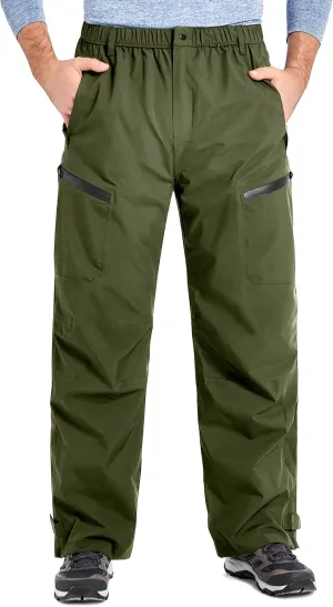 Rain Pants Mens Waterproof Rain Over Pants Windproof Hiking Pants
