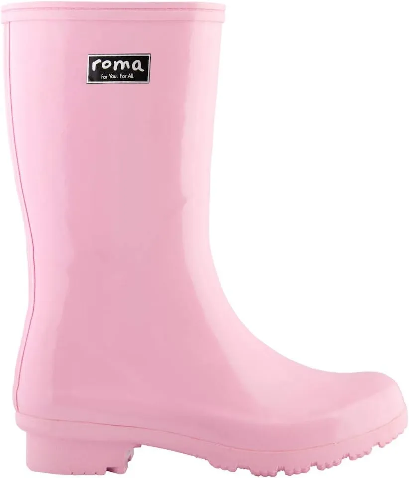 Roma Women's Emma Mid Natural Rubber Vegan Waterproof Rain Boots