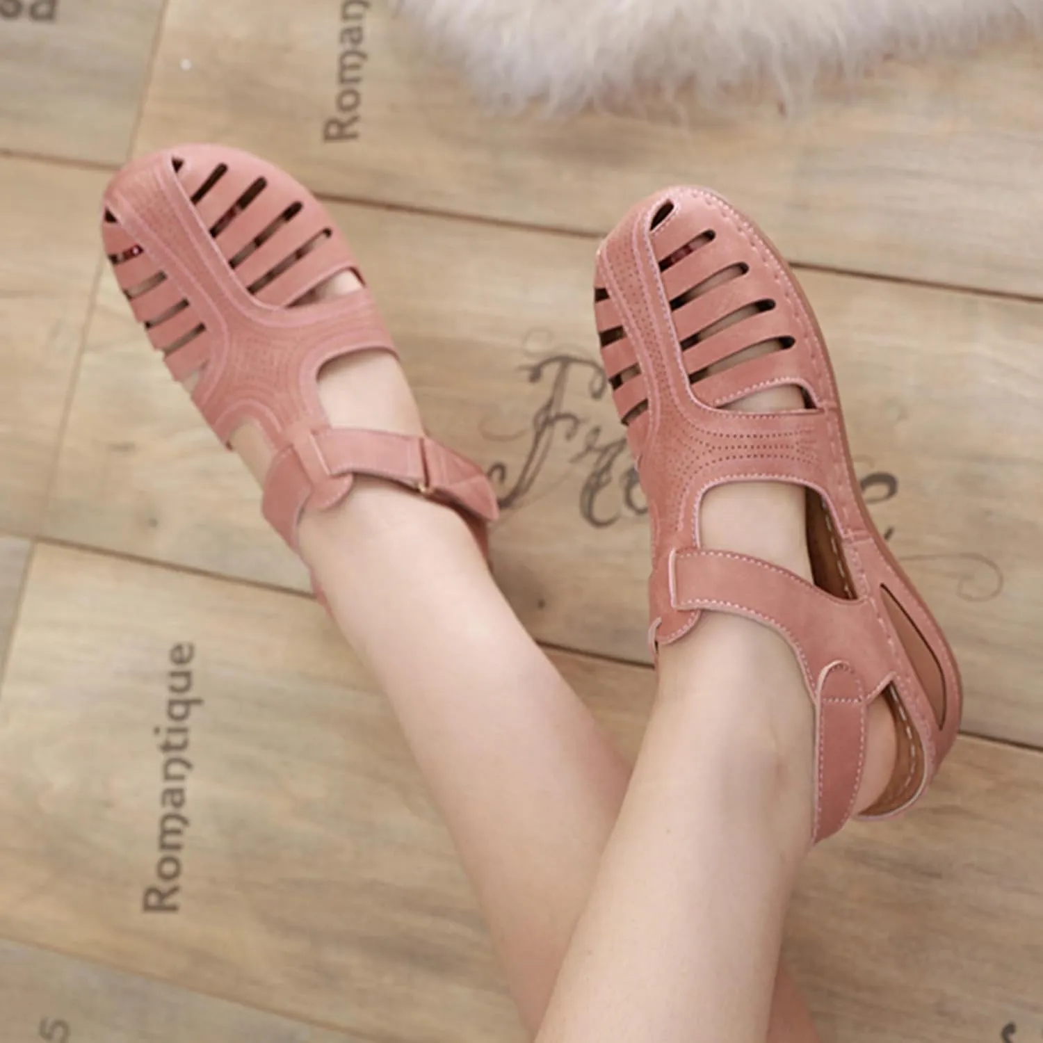 Semshedy Women's Close Toe Sandals, Comfortable Beach Athletic Sandals Casual Orthotic Shoes, Lightweight Ankle Strap Wedges Shoes
