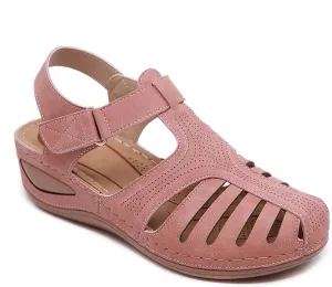 Semshedy Women's Close Toe Sandals, Comfortable Beach Athletic Sandals Casual Orthotic Shoes, Lightweight Ankle Strap Wedges Shoes