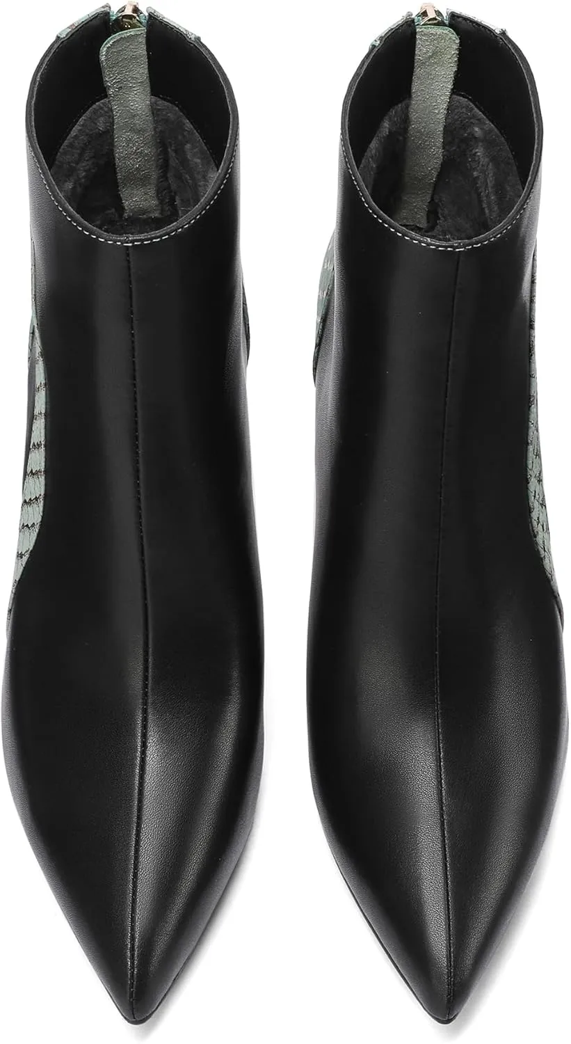Sexy Dress Stiletto Booties for Women Pointed Toe Ankle Boots