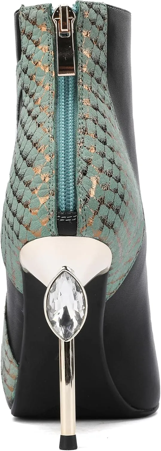 Sexy Dress Stiletto Booties for Women Pointed Toe Ankle Boots
