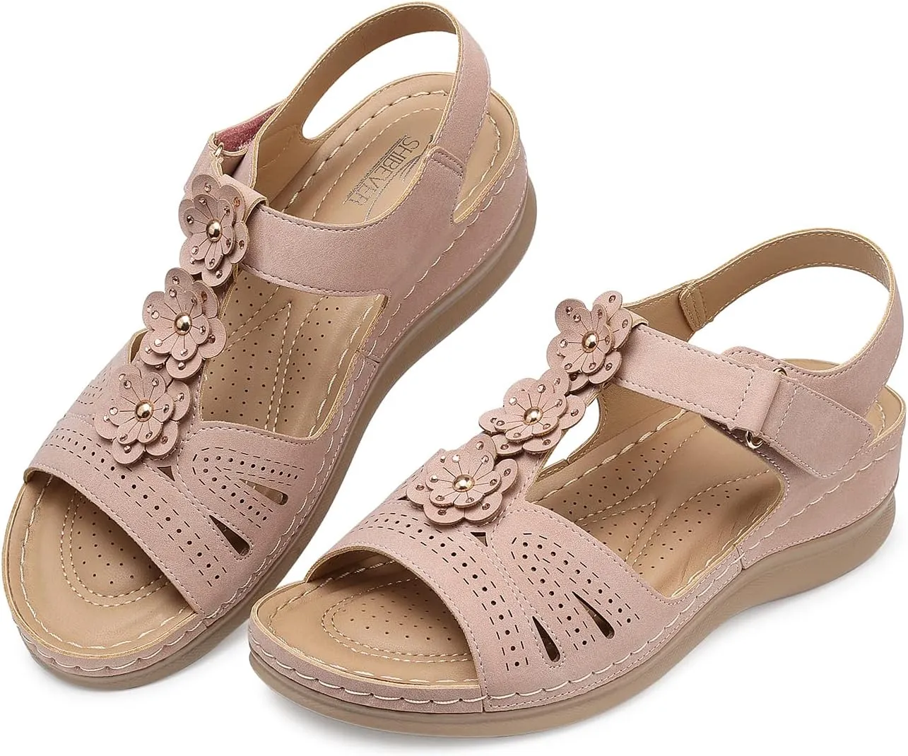 SHIBEVER Wedge Sandals for Women Dressy: Comfortable Summer Platform Casual Dress Women Sandal