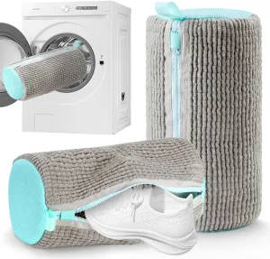 Shoe Bag for Washing Machine - Shoe Washing Bag, for Sneakers, Shoe Laundry Bag with Upgraded Fibers, Shoe Washing Machine Bag, Protects Shoes & Delicate Garments, 15.35''x 7.87'', 2PC