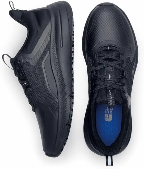 Shoes for Crews Crossing, Women's Slip Resistant Work Shoes, Healthcare and Food Service Sneakers, Water Resistant, Black or White