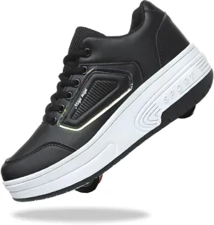 Shoes with Wheel for Kids - Roller Skate Retractable Wheels Fashion Sneakers Wheeled for Christmas Halloween Beginners