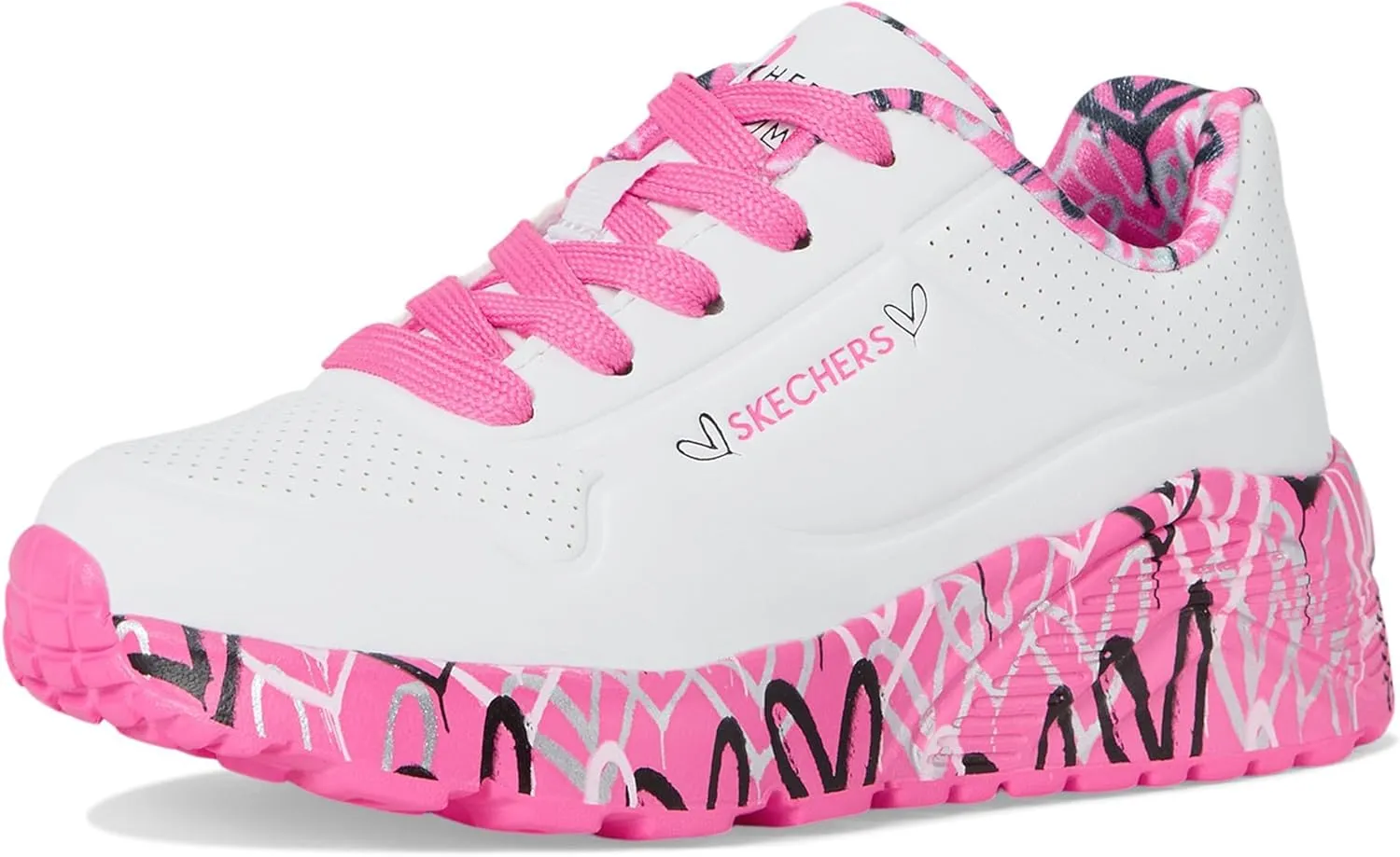 Skechers Women's Uno Lite-Lovely Luv 314976l (Little Big Kid) Sneaker