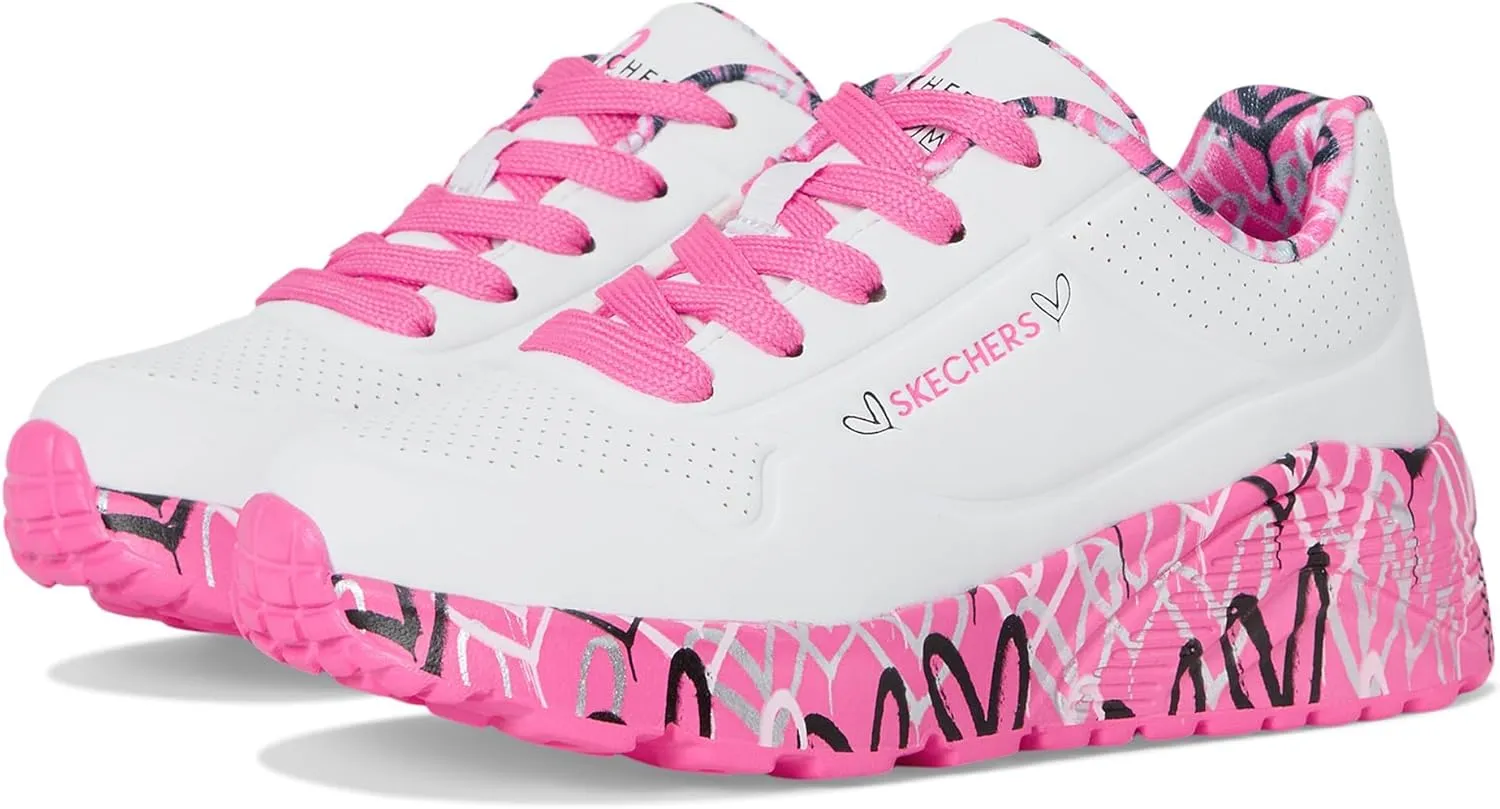 Skechers Women's Uno Lite-Lovely Luv 314976l (Little Big Kid) Sneaker
