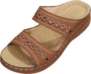 Slide Sandals for Women, Orthopedic Sandals, Comfortable Beach Orthotic Sandal with Arch Support Dressy Summer