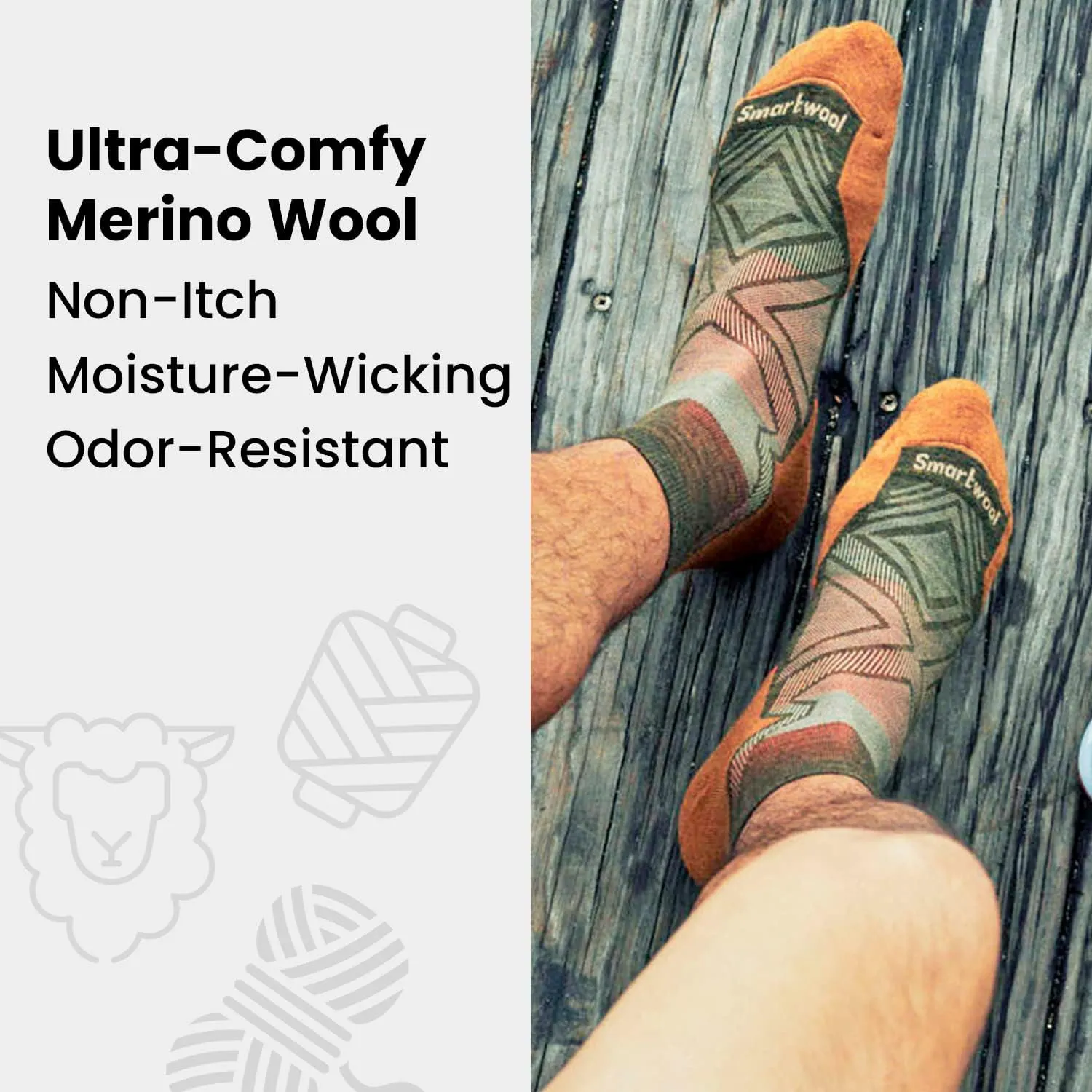 Smartwool Men's Run Cold Weather Targeted Cushion Crew Socks