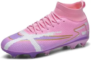 Soccer Cleats Men Soccer Boots Outdoor Turf Training Youth Soccer Cleats High-Top for Big Boys Soccer Shoes