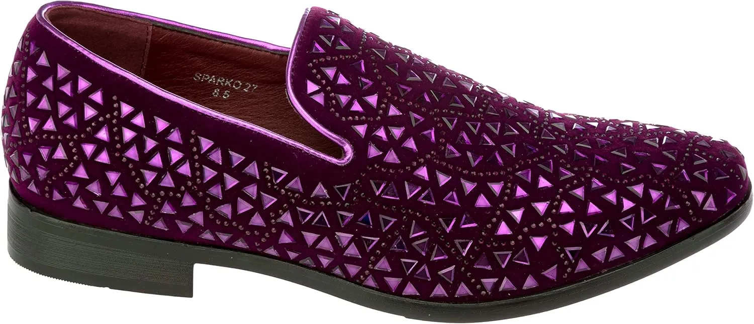 sparko27 Mens Glitter Dress-Shoes