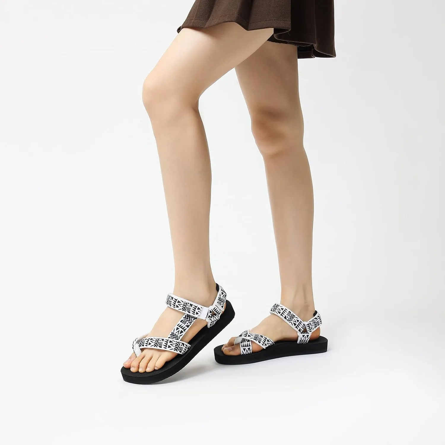 Sport Walking Water Sandals for Women with Arch Support & Adjustable Straps Platform Sandals Women Height Increase