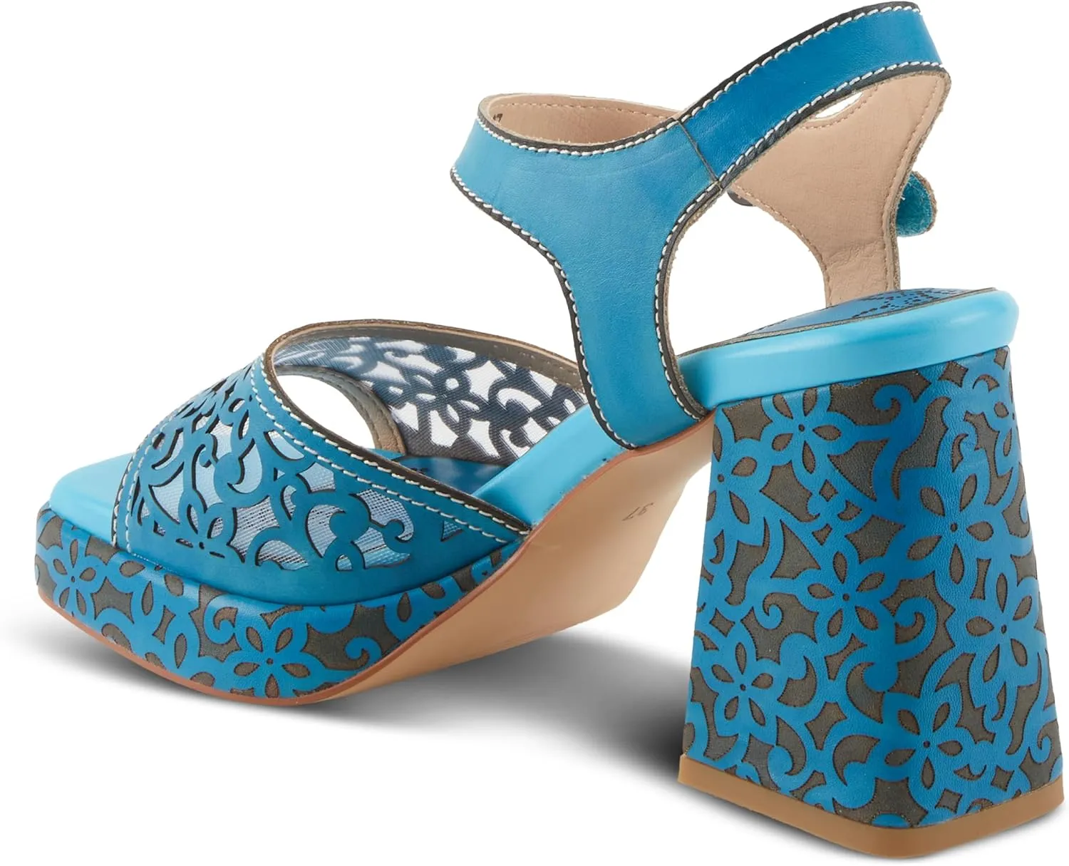 Spring Step L'Artiste Women's SAVYCHIC Platform Sandals - Open Toe, Leather and Mesh, Hook and Loop Closure