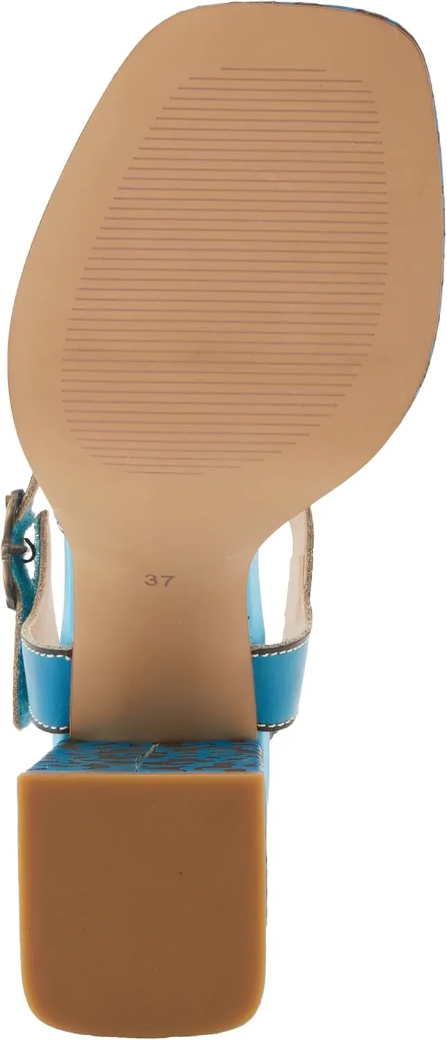 Spring Step L'Artiste Women's SAVYCHIC Platform Sandals - Open Toe, Leather and Mesh, Hook and Loop Closure