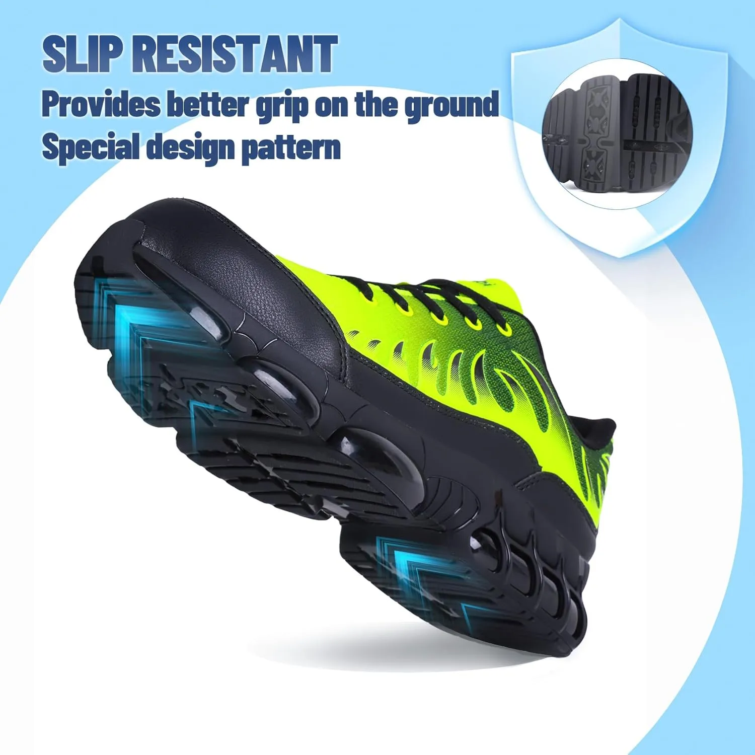 Steel Toe Shoes for Women Comfortable Non Slip Safety Work Shoes Air Cushion Sneakers Indestructible Industrial Construction Footwear