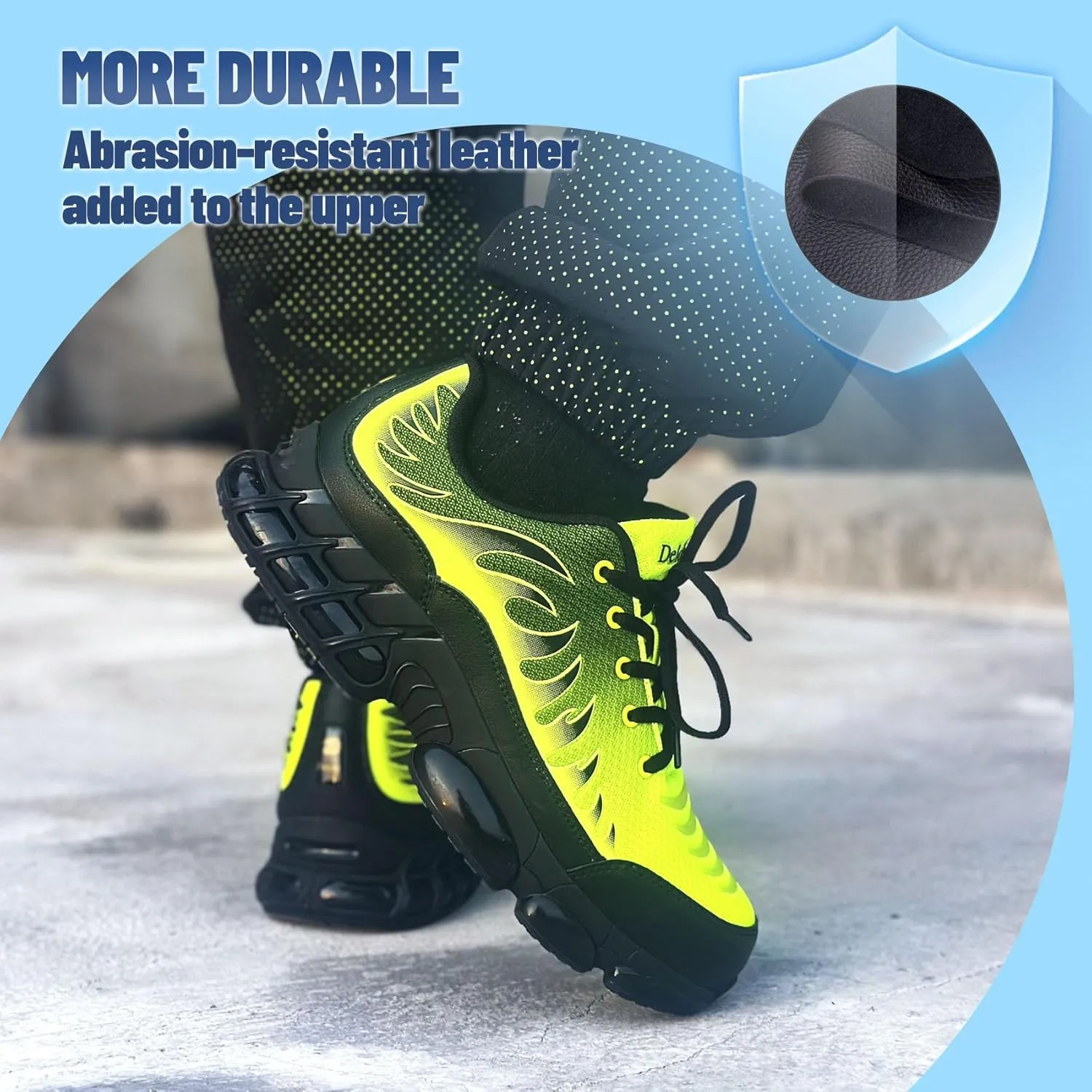 Steel Toe Shoes for Women Comfortable Non Slip Safety Work Shoes Air Cushion Sneakers Indestructible Industrial Construction Footwear