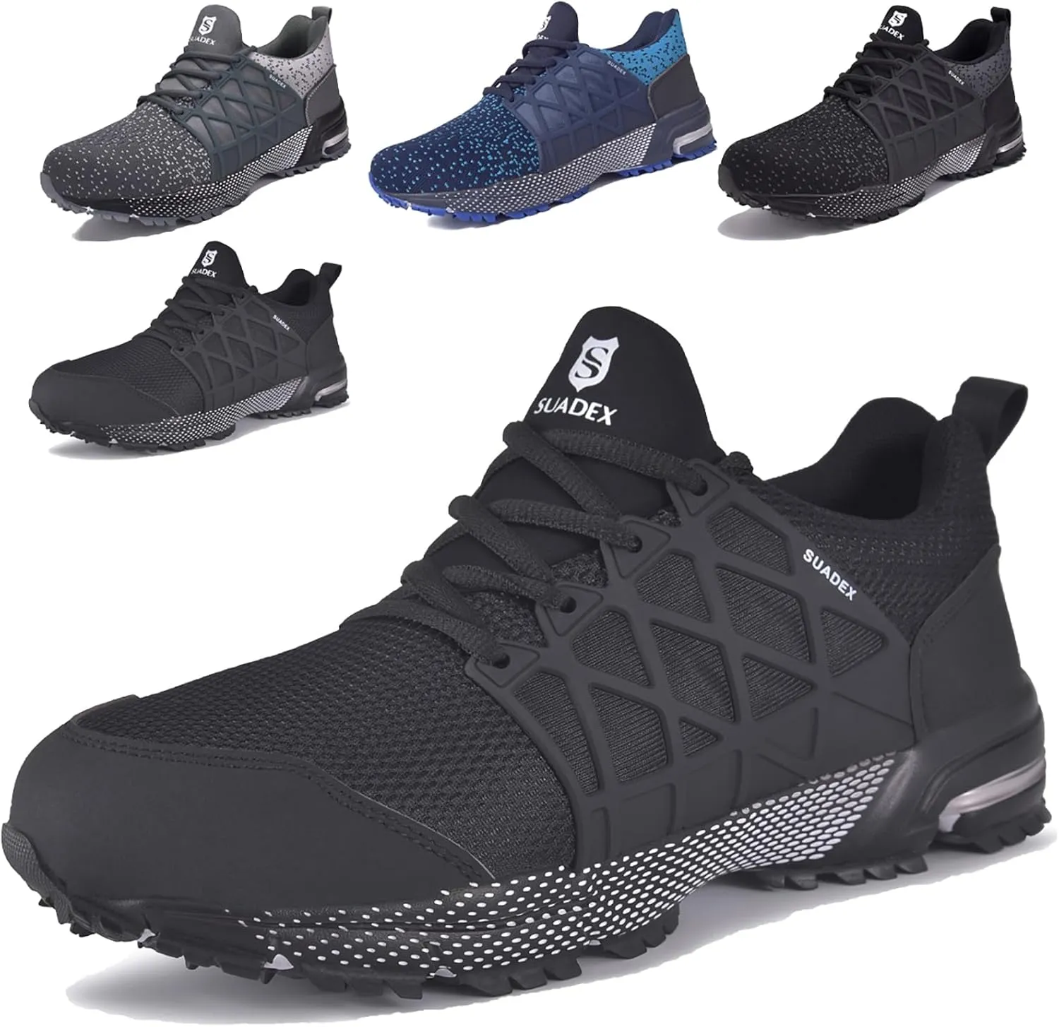 SUADEX Indestructible Steel Toe Shoes Men Women Safety Work Sneakers Comfortable Lightweight