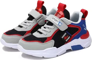 TERBOFIN Boys Tennis Shoes Running Sneakers Children's Sports Shoes Ultra Lightweight Breathable Soft Big Kids Fashion Casual Walking Shoes for Gym Workout School