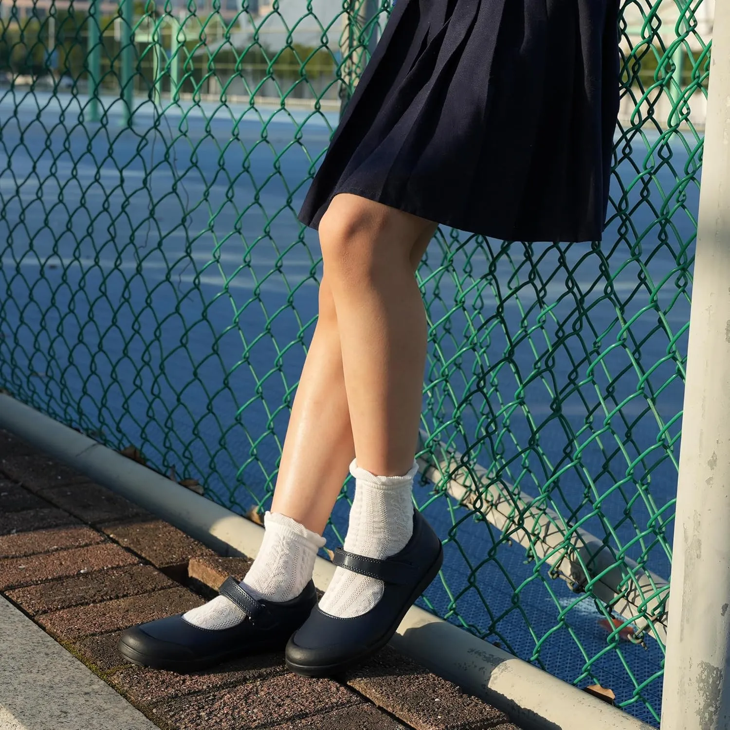 Tobfis Girl's Strap Mary Jane Flats Durable School Uniform Dress Shoes (Toddler/Little Kid/Big Kid/Youth)