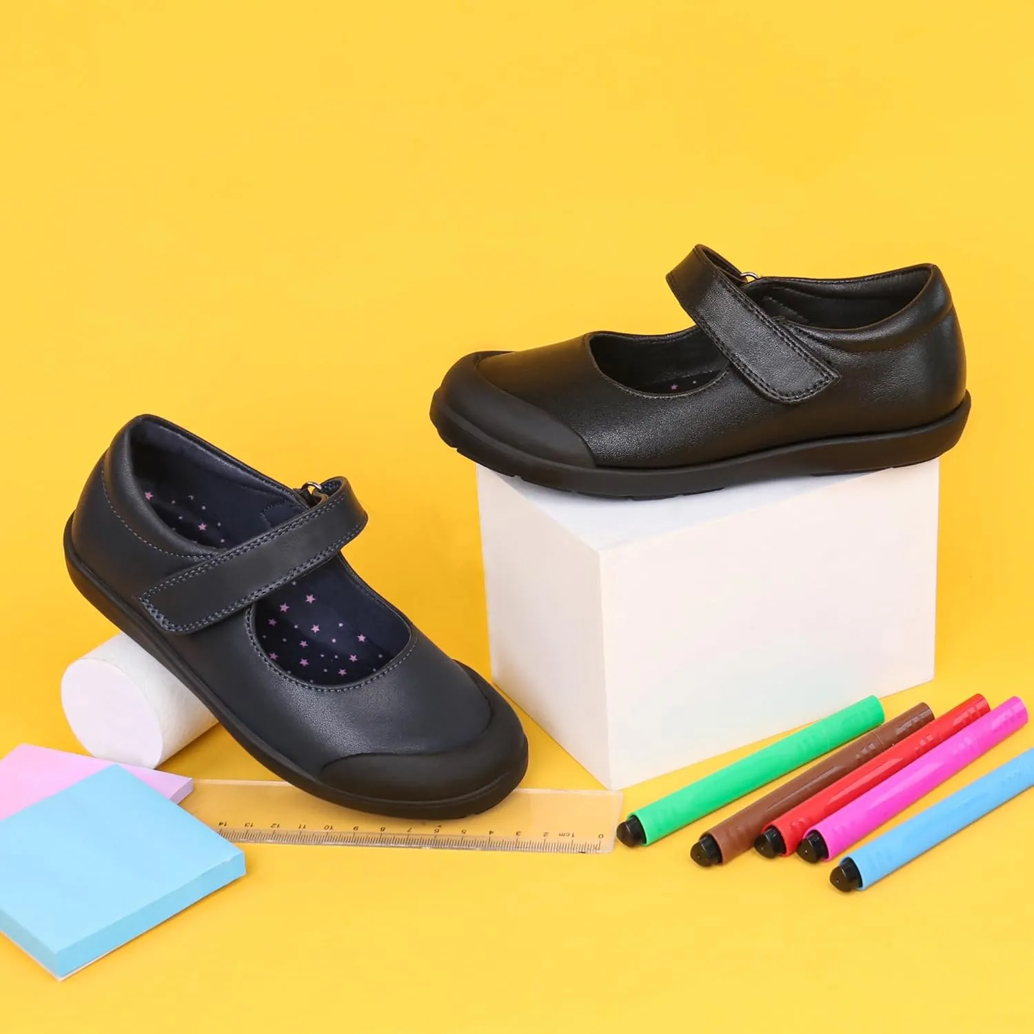 Tobfis Girl's Strap Mary Jane Flats Durable School Uniform Dress Shoes (Toddler/Little Kid/Big Kid/Youth)