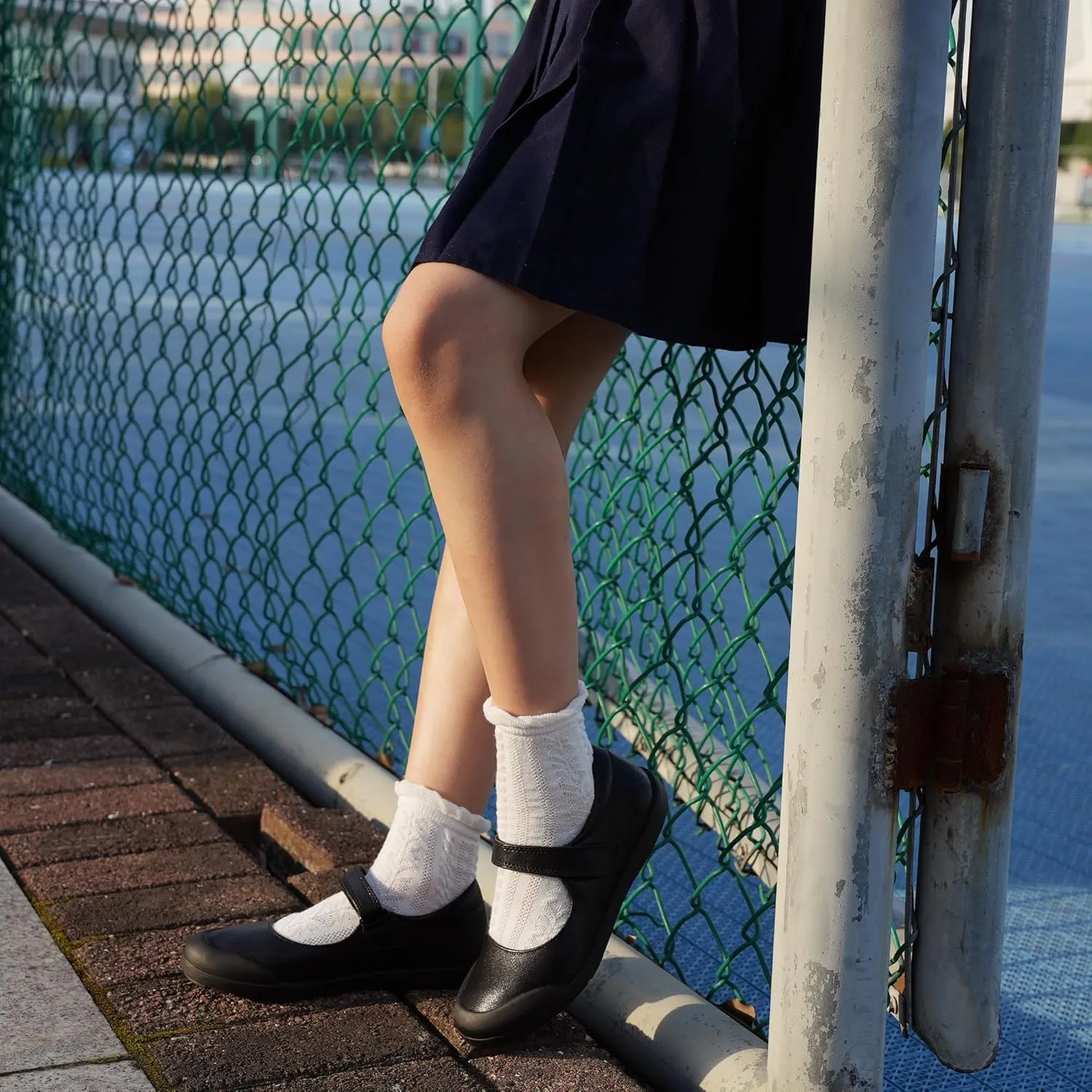 Tobfis Girl's Strap Mary Jane Flats Durable School Uniform Dress Shoes (Toddler/Little Kid/Big Kid/Youth)