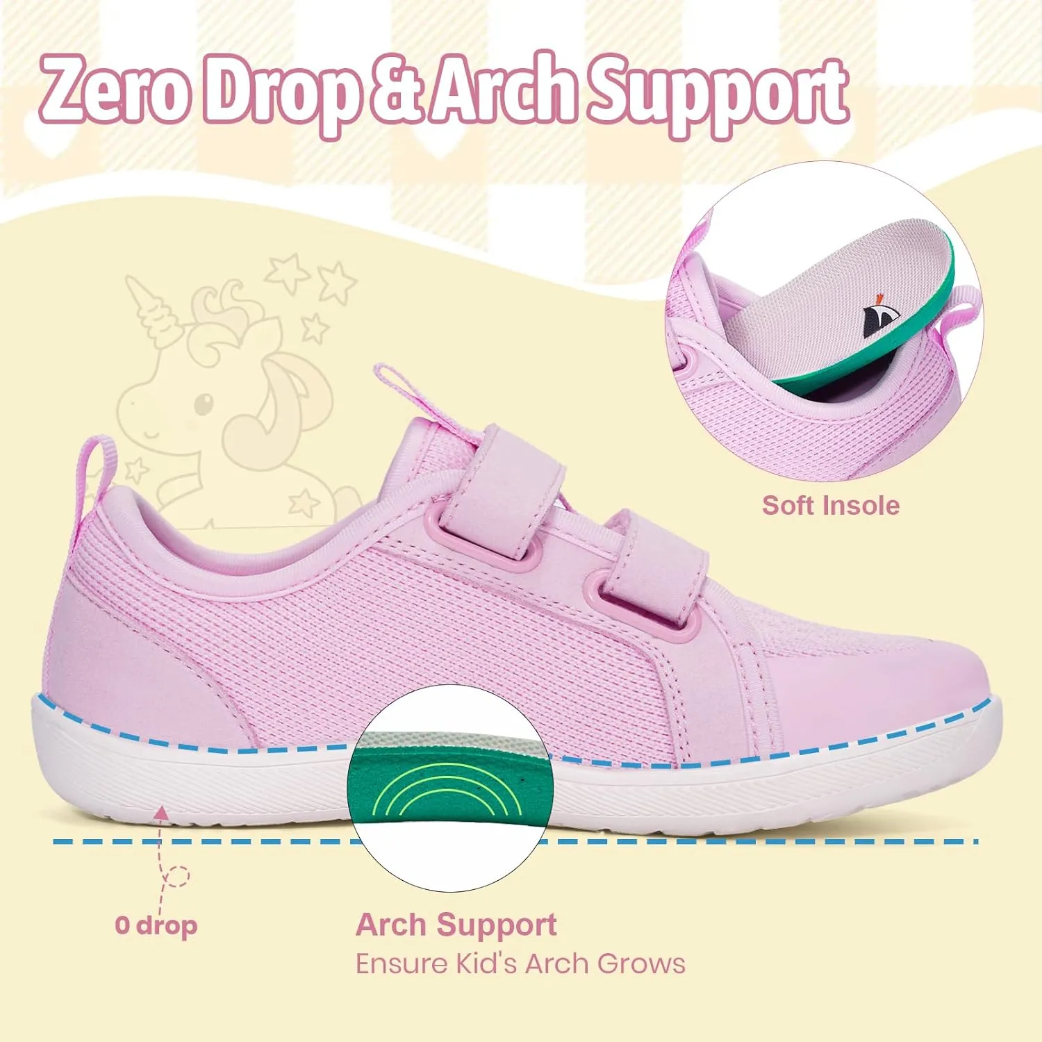 Toddler Little Kid Wide Barefoot Shoes Boys Girls Sneakers Kids Tennis Shoe Zero Drop Minimalist Non Slip Lightweight Comfortable Healthy Running Shoes