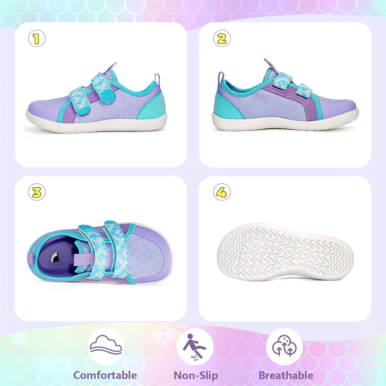 Toddler Little Kid Wide Barefoot Shoes Boys Girls Sneakers Kids Tennis Shoe Zero Drop Minimalist Non Slip Lightweight Comfortable Healthy Running Shoes