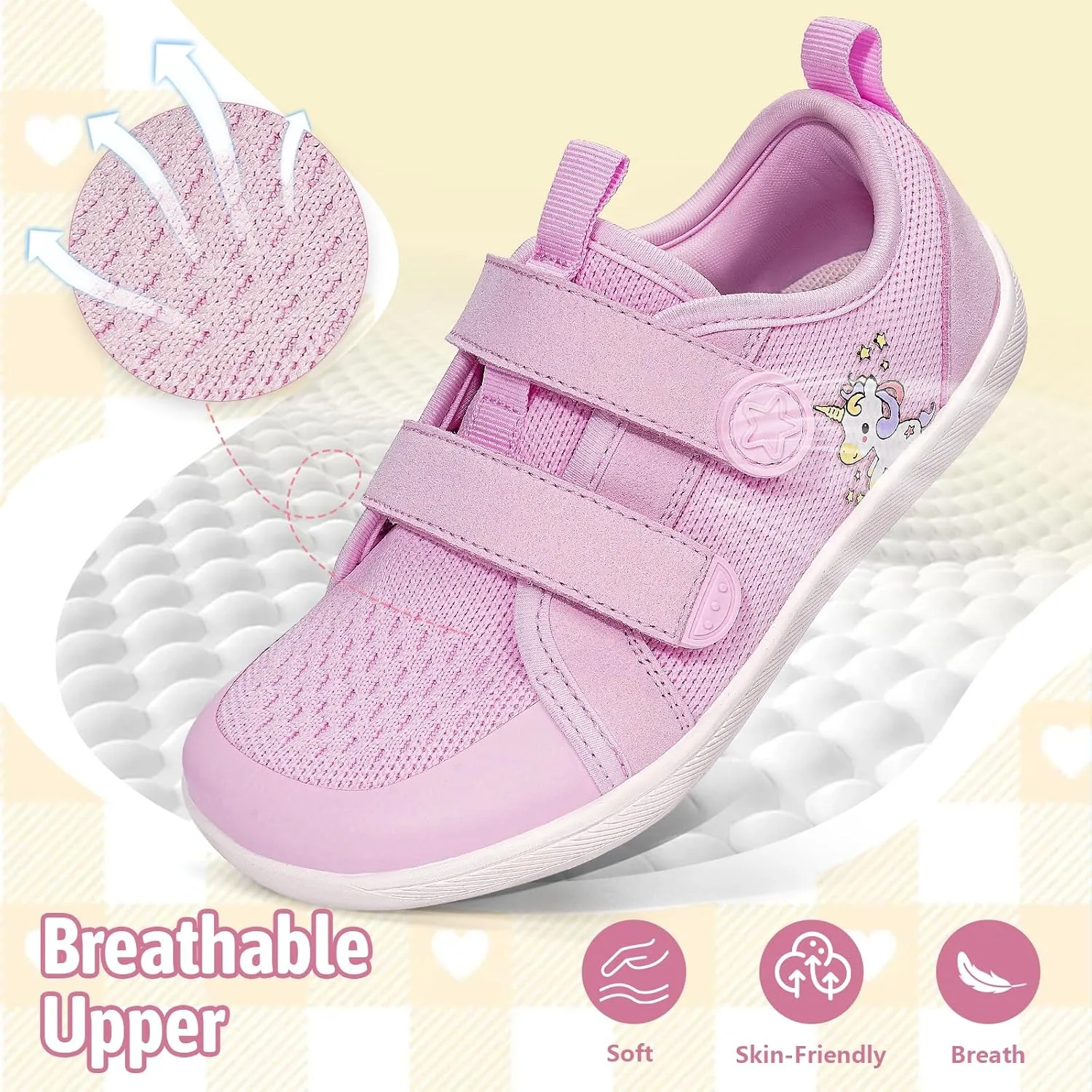 Toddler Little Kid Wide Barefoot Shoes Boys Girls Sneakers Kids Tennis Shoe Zero Drop Minimalist Non Slip Lightweight Comfortable Healthy Running Shoes