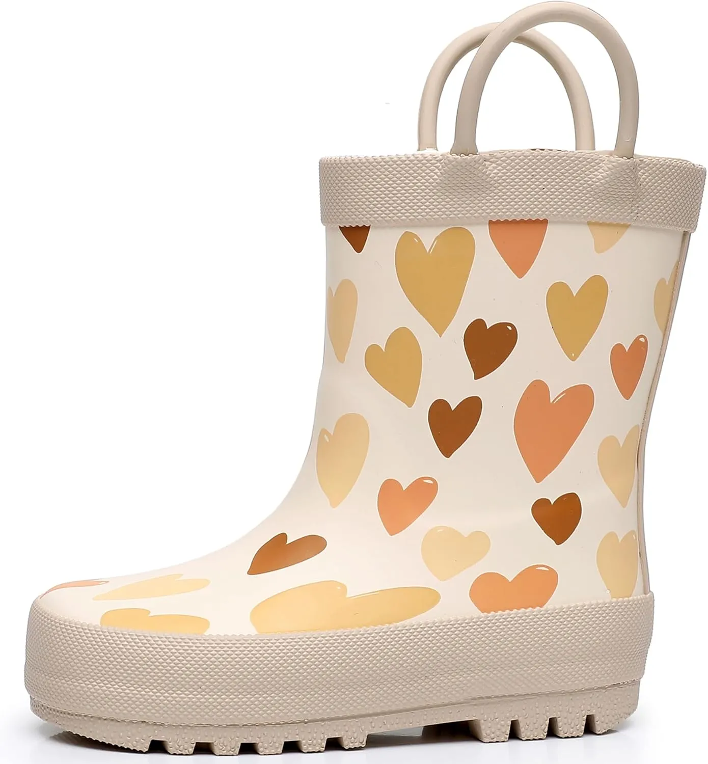 Toddler Rain Boots with Easy-On Handles, Waterproof Rubber Kids Rain Boots for Girls and Boys, in Fun Printed & Colors Unisex-Child Outdoor Rain Boots
