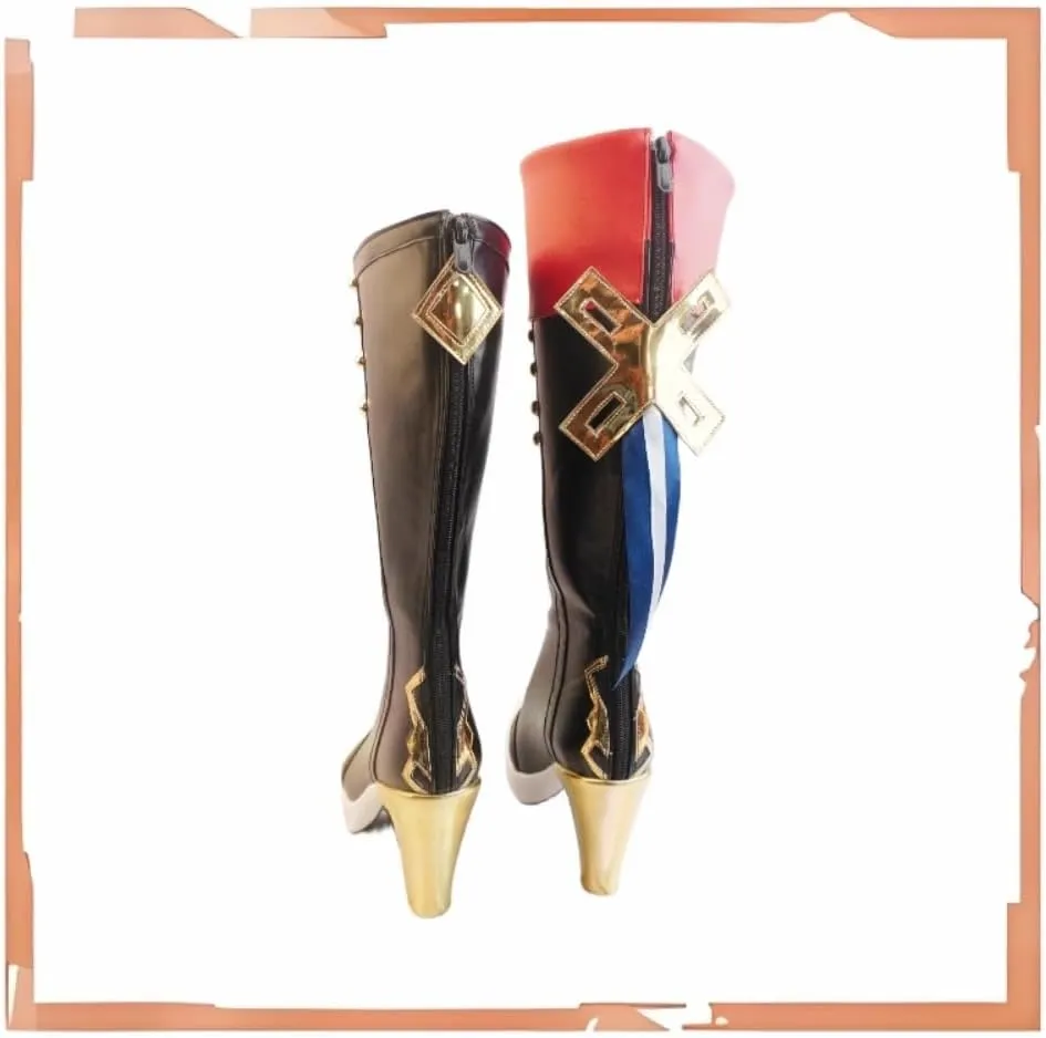 Topaz Cosplay Shoes for Game Honkai: Star Rail Cos High Heel Long Boots Halloween Women Custom Made Anime