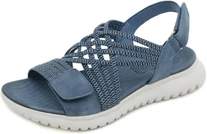 Touchmosees Ankle Strap Sports Sandals - Women's Hiking Sandals Comfortable Walking Sandals for Women Summer Beach Athletic Sandals