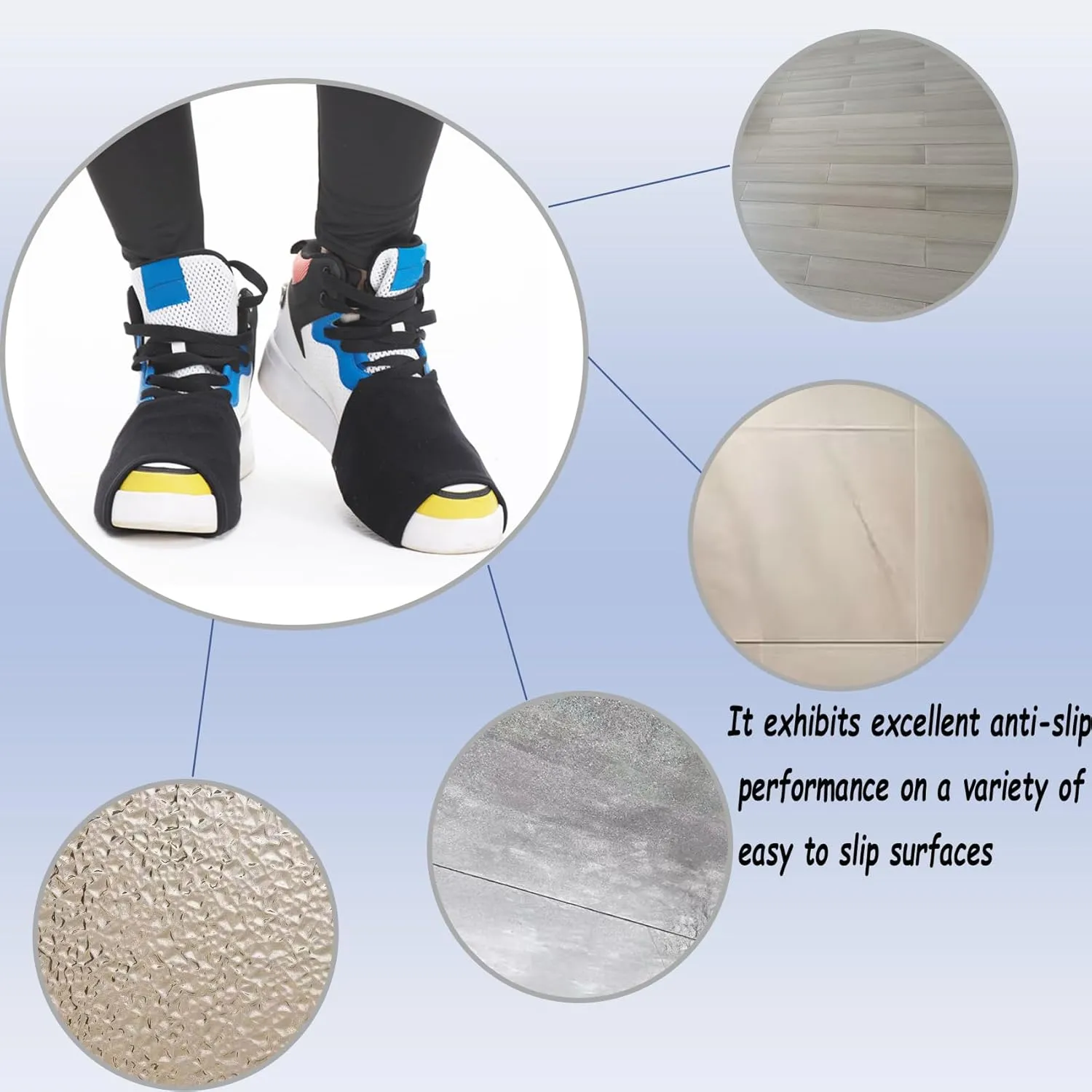 Unisex Over Sneaker Dance Socks,Dancing Socks Over Shoes on Smooth Floors, Dance Shoe Covers for Excerise Dancers