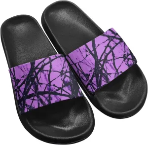 Unisex Sandals Summer Slide Flats Slippers Open Toe Pool Slides Flip-Flops EVA Sole for Women