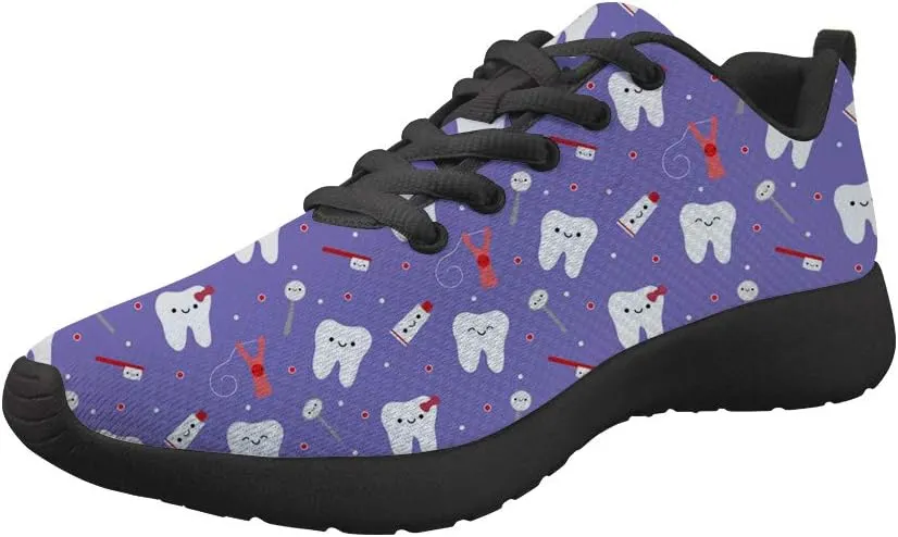 Upetstory Womens Gym Sports Running Fitness Tennis Sneaker Shoes Dental Pattern