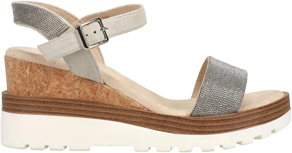 VANELi Womens Cedra Metallic Rhinestone Casual Sandals Casual Mid Heel 2-3" - Brown