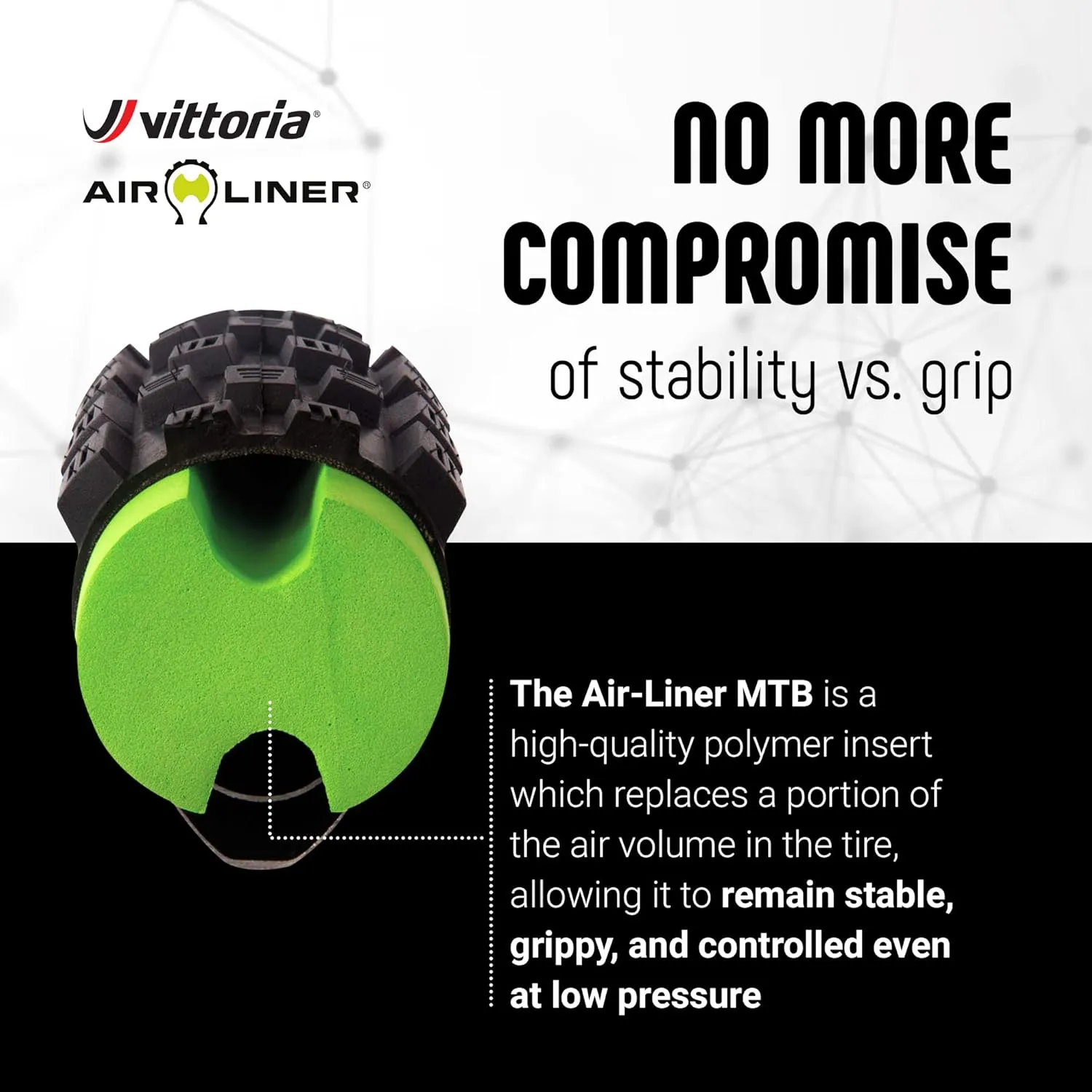 Vittoria Air-Liner MTB Tubeless-Ready Tire Insert - High-Density Polymer Foam for Long-Lasting Inserts - Protection Against Punctures, Sidewall Slashes, & Pinch Flats