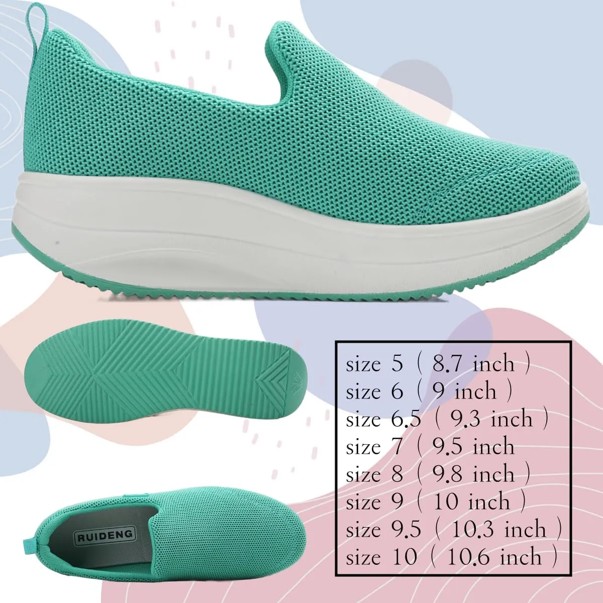 Walking Shoes for Women Slip On Nurse Slip Resistant Work Sock Sneakers Food Service Platform Comfortable Weight Light