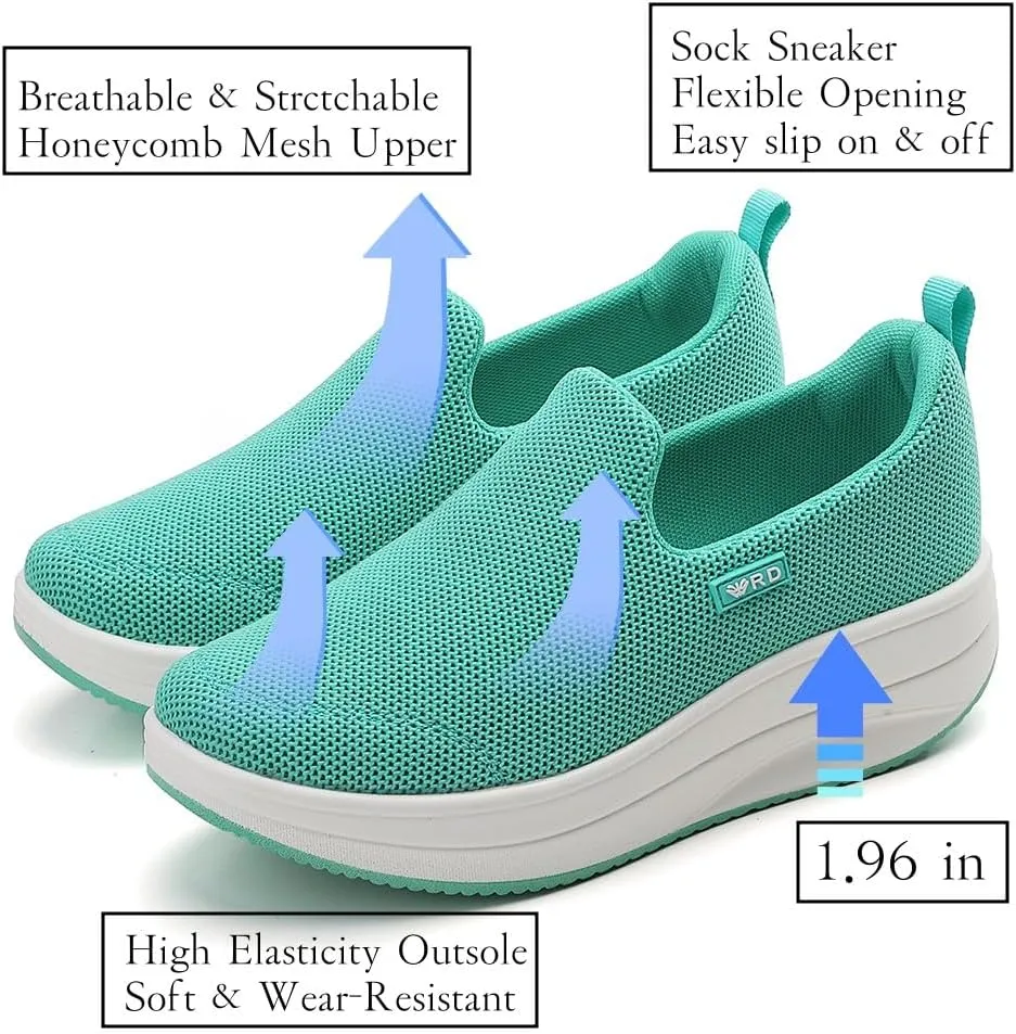 Walking Shoes for Women Slip On Nurse Slip Resistant Work Sock Sneakers Food Service Platform Comfortable Weight Light