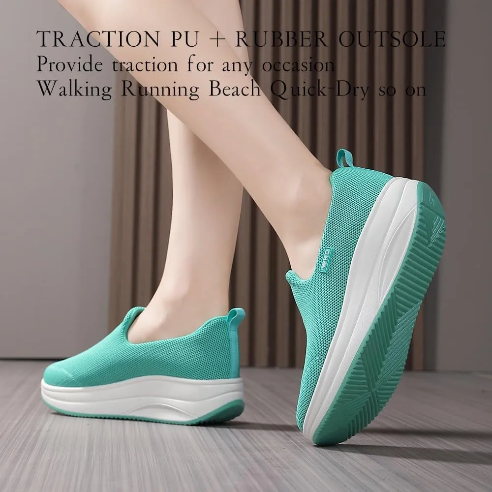 Walking Shoes for Women Slip On Nurse Slip Resistant Work Sock Sneakers Food Service Platform Comfortable Weight Light