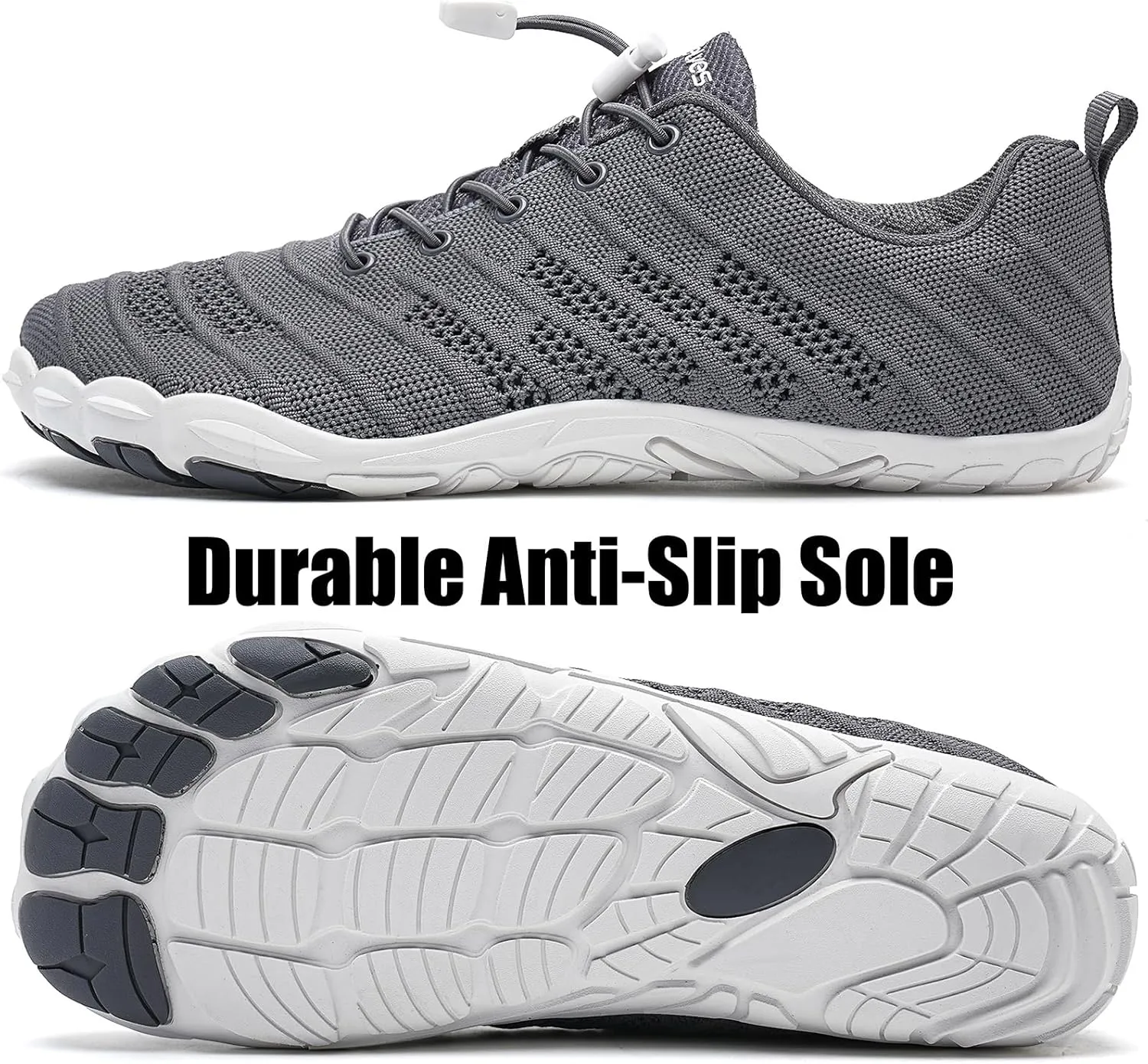 WateLves Barefoot Shoes Women Men Anti Slip Water Shoes Wide Toe Breathable Walking Shoes Minimalist Zero Drop Sneakers for Beach Travel Hiking