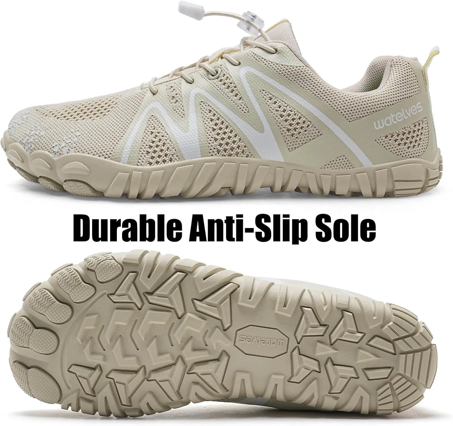 WateLves Barefoot Shoes Women Men Breathable Water Wide Toe Beach Walking Shoes Slip On Minimalist Travel Hiking Sneakers
