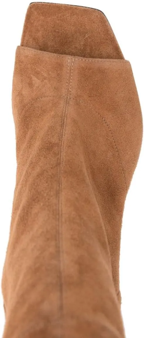 Women Fashion Open Square Toe Side Zipper Ankle Boots Stiletto High Heel Chic Prom Party Date Booties Size 4-16 US