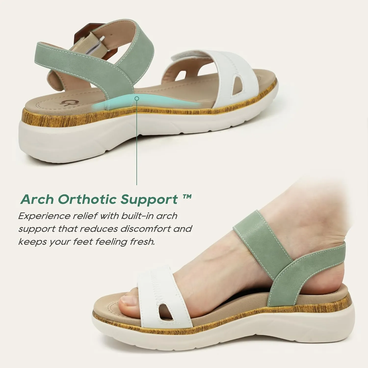 Women Orthotic Arch Support Sandals Comfortable Walking Sandals