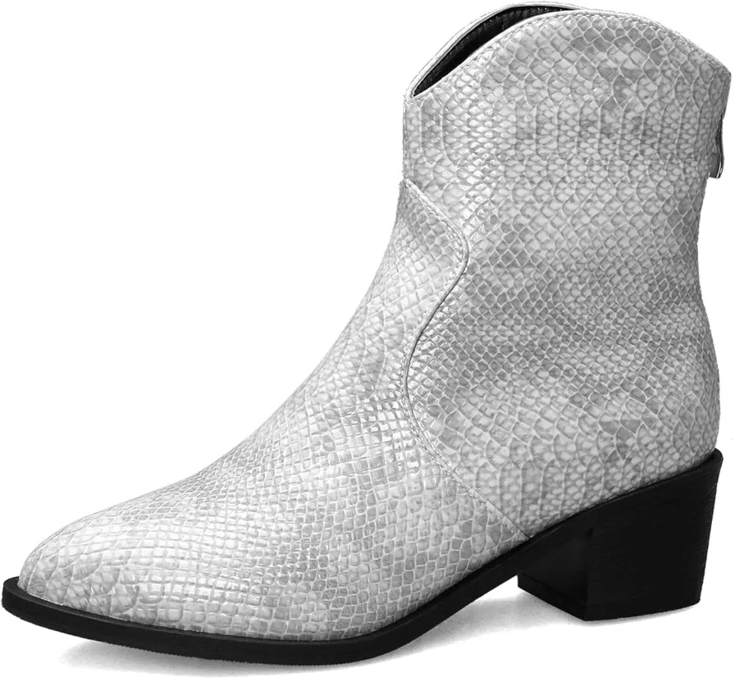 Women's Ankle Boots, Women's Artificial Snake Skin, Western Style Short Boots, Outdoor Boots