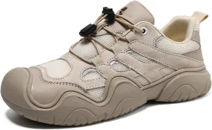 Women's Breathable Low Top Trail Running Hiking Shoes Platform Non-Slip Slip-on Trekking Work Walking Jogging Shoes Casual Outdoor Lightweight Tennis Sneakers