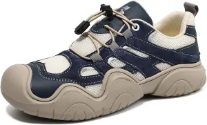 Women's Breathable Low Top Trail Running Hiking Shoes Platform Non-Slip Slip-on Trekking Work Walking Jogging Shoes Casual Outdoor Lightweight Tennis Sneakers