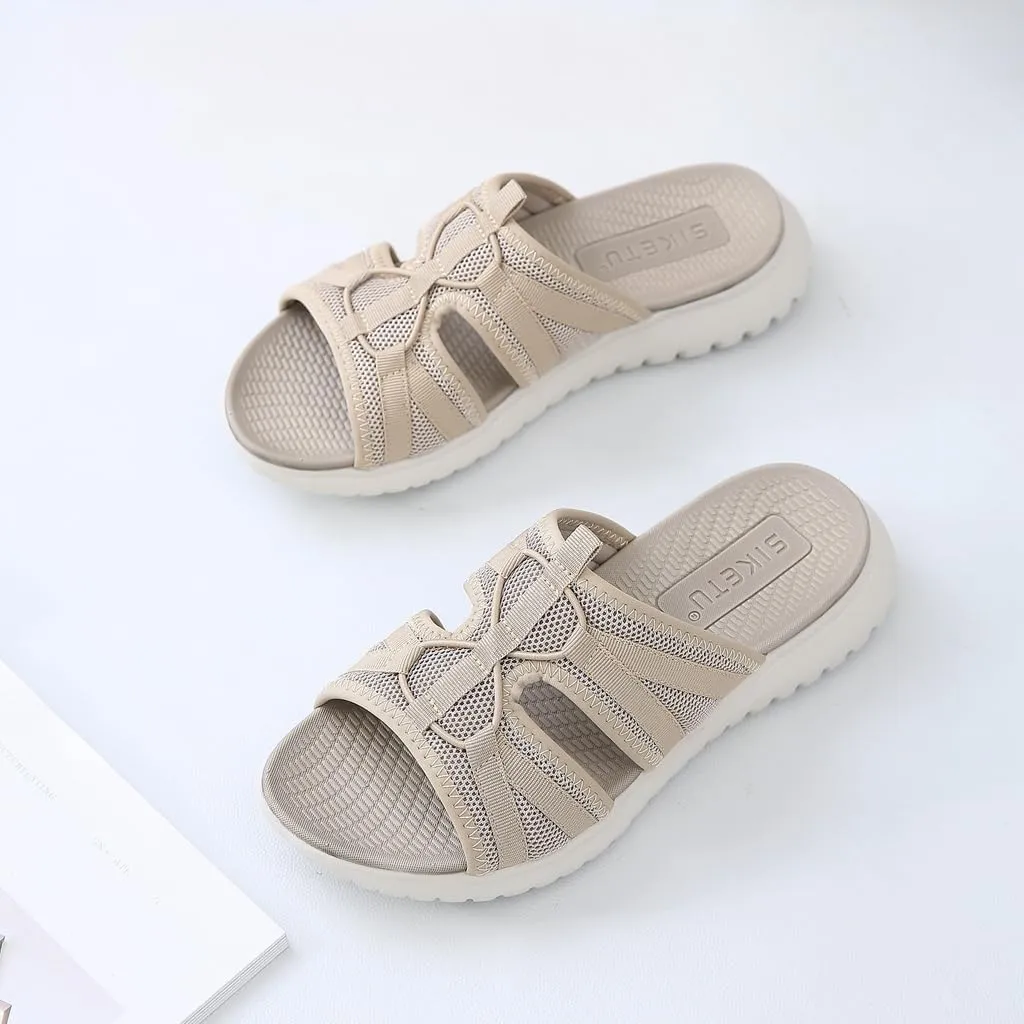 Women's Casual Walking Sports Athletic Slide Sandals Comfortable Slip On Yoga Mat Outdoor Lightweight Summer Beach Slippers